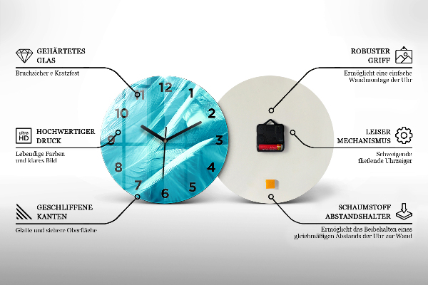 Kulaté skleněné hodiny s fotkou Prázdninové doplňky