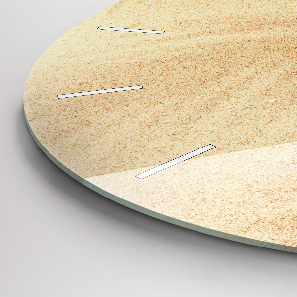 Kulaté skleněné hodiny s fotkou Zlatá abstrakce