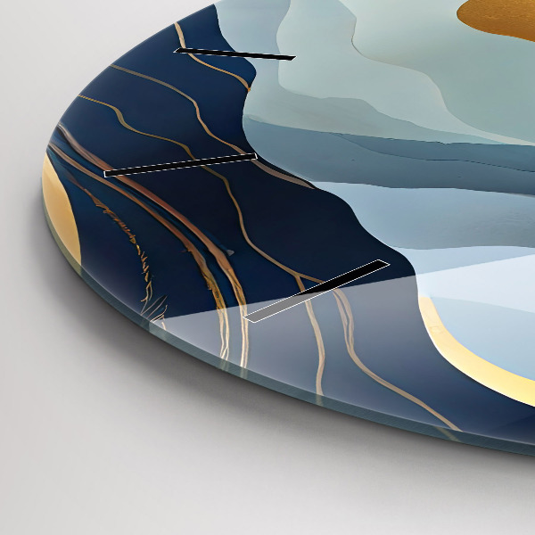 hodiny na skle Abstraktní hory