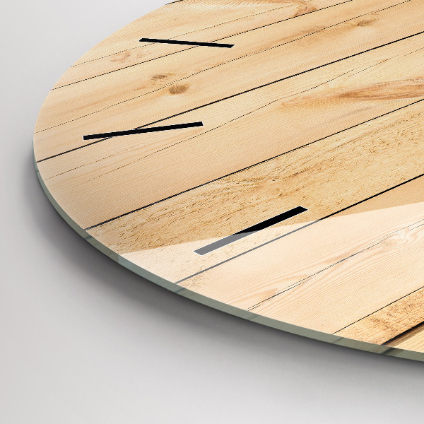 hodiny na skle Dřevěná prkna