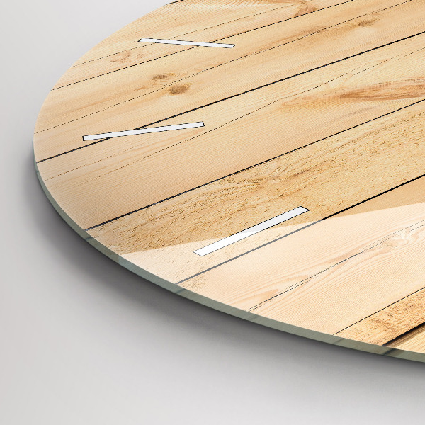 hodiny na skle Dřevěná prkna