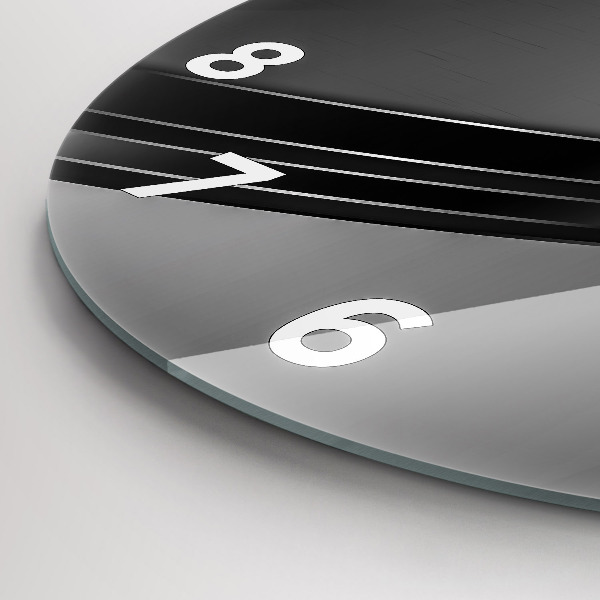 hodiny na skle Stříbrné linie