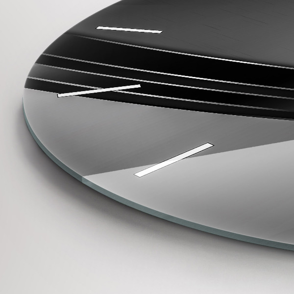 hodiny na skle Stříbrné linie