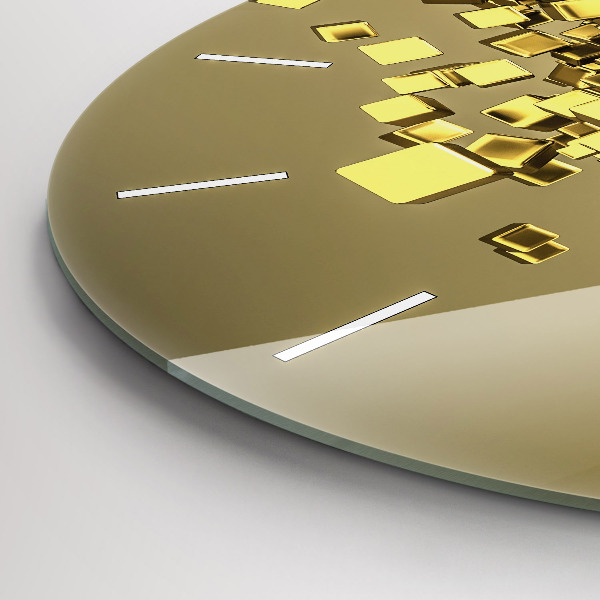 hodiny na skle Zlaté čtverce