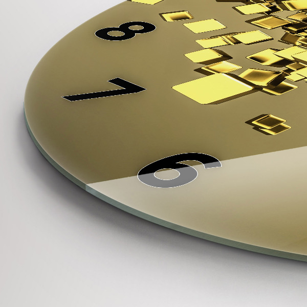 hodiny na skle Zlaté čtverce