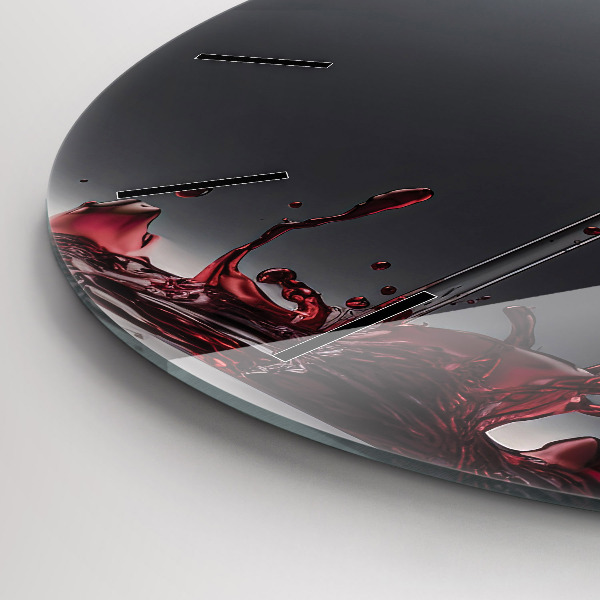 hodiny na skle Lampa s červeným vínem