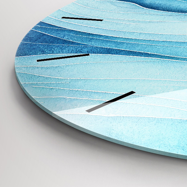 hodiny na skle Modré mraky