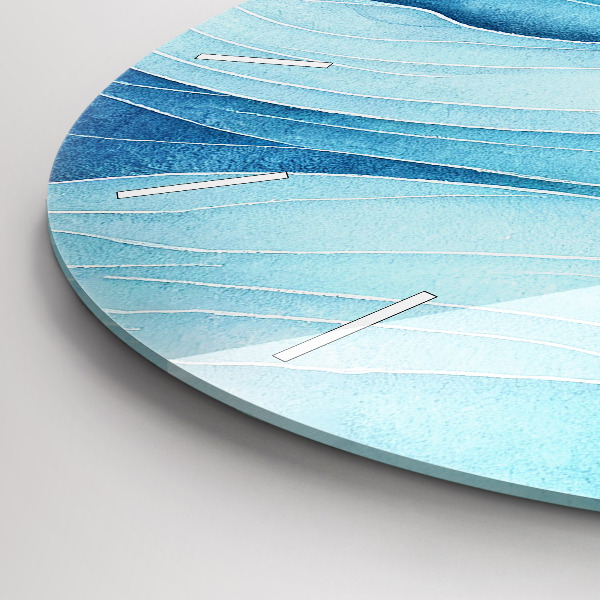 hodiny na skle Modré mraky