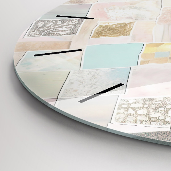 hodiny na skle Barevné dlaždice