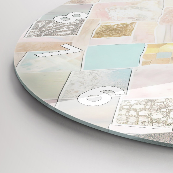 hodiny na skle Barevné dlaždice