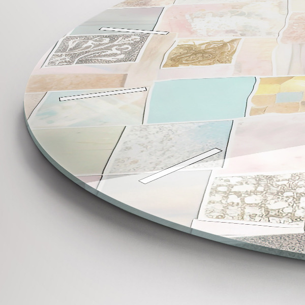 hodiny na skle Barevné dlaždice