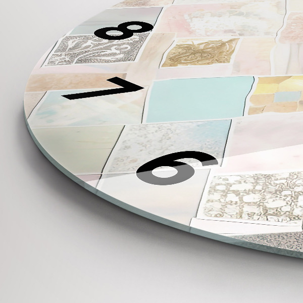 hodiny na skle Barevné dlaždice