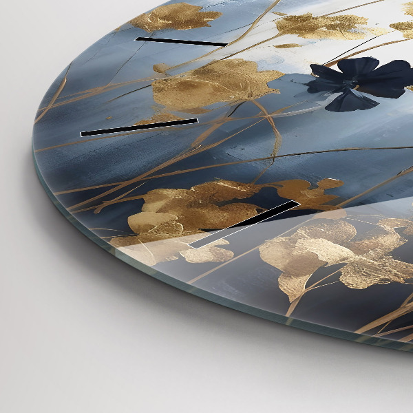 hodiny na skle Abstraktní květiny