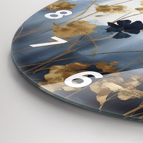 hodiny na skle Abstraktní květiny