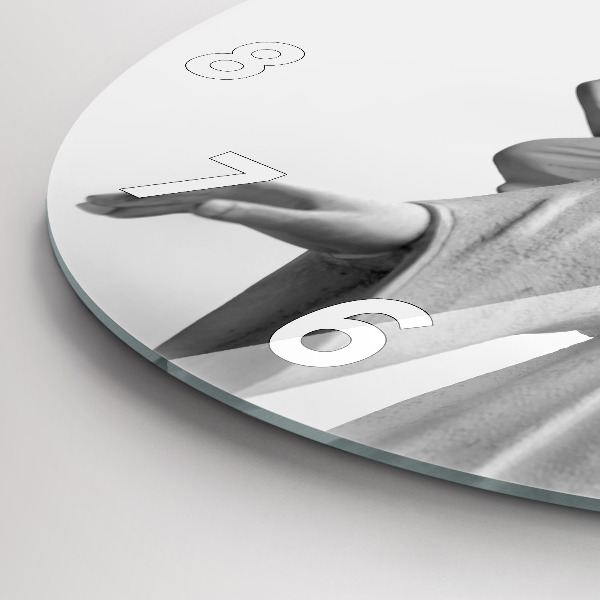 hodiny na skle Stará socha anděla