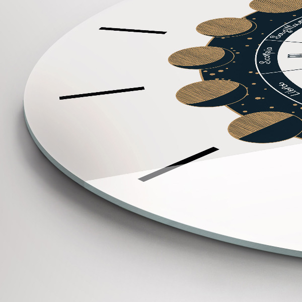 hodiny na skle Fáze měsíce a oka