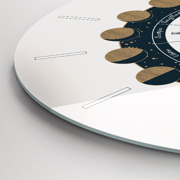 hodiny na skle Fáze měsíce a oka