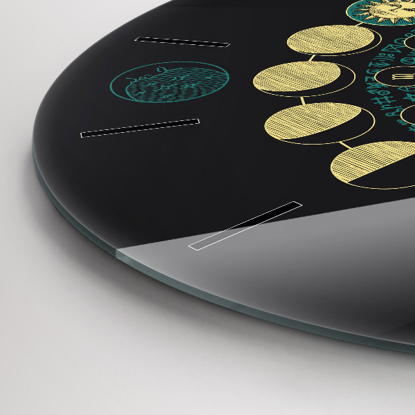 hodiny na skle Fáze měsíce