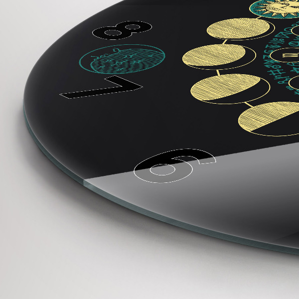 hodiny na skle Fáze měsíce