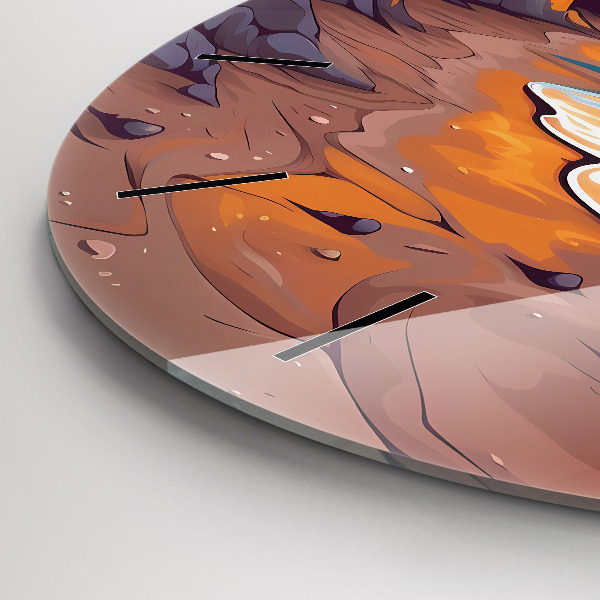 hodiny na skle Pohádkový oceán a slunce