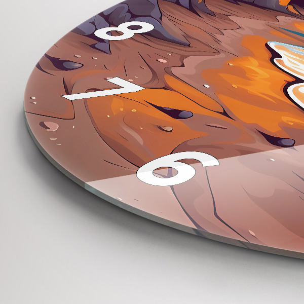 hodiny na skle Pohádkový oceán a slunce