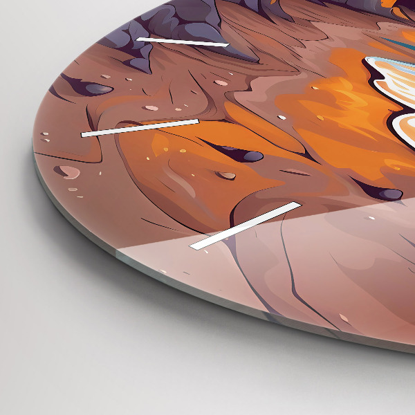 hodiny na skle Pohádkový oceán a slunce