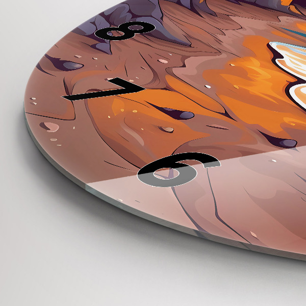 hodiny na skle Pohádkový oceán a slunce