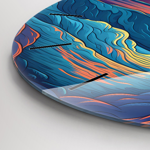 hodiny na skle Pohádkové vlny a oceán