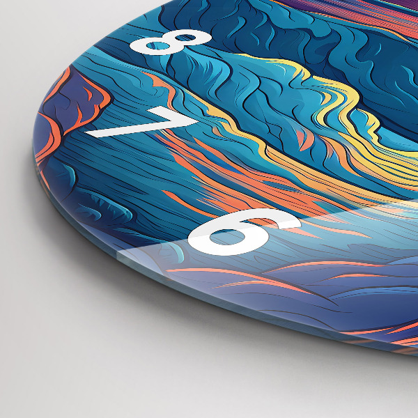 hodiny na skle Pohádkové vlny a oceán