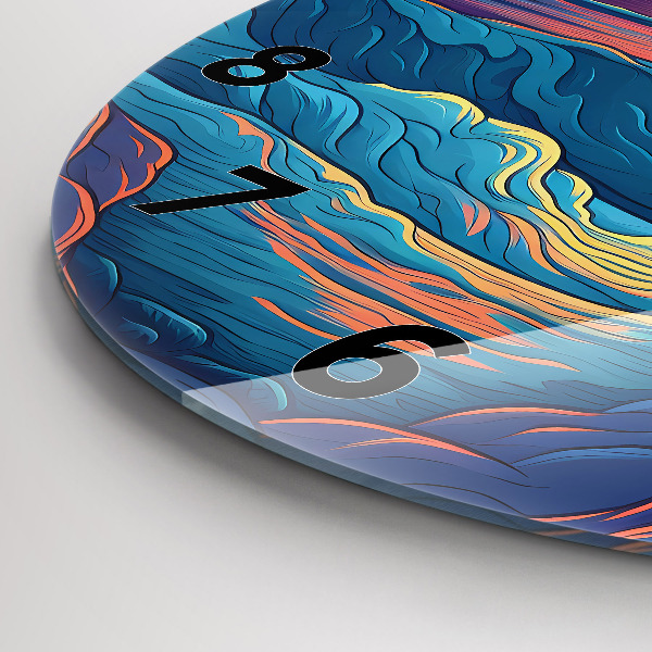 hodiny na skle Pohádkové vlny a oceán