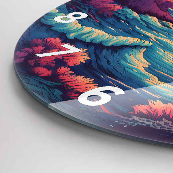 hodiny na skle Pohádkový oceán a nebe