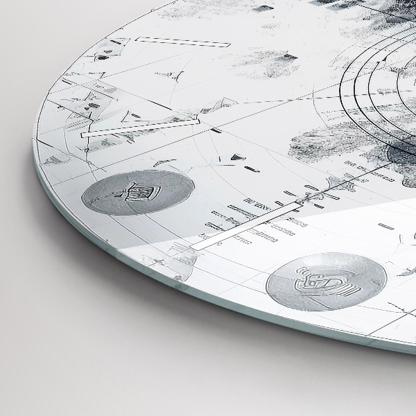 hodiny na skle Kresba hor