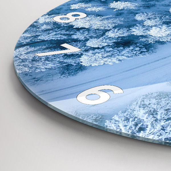 hodiny na skle Les z dronu