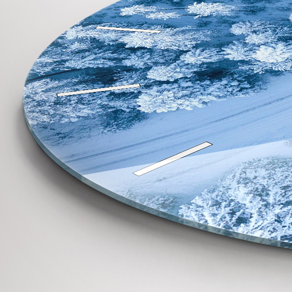 hodiny na skle Les z dronu