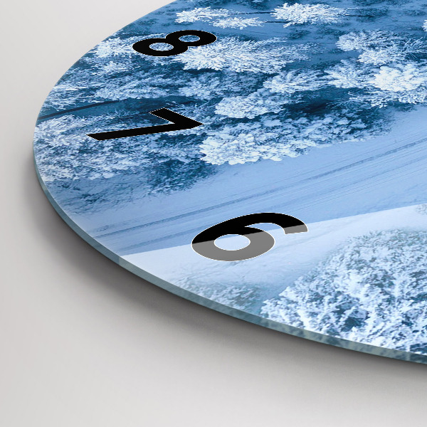 hodiny na skle Les z dronu