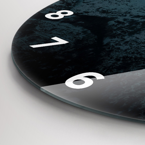 hodiny na skle Západ slunce v horách