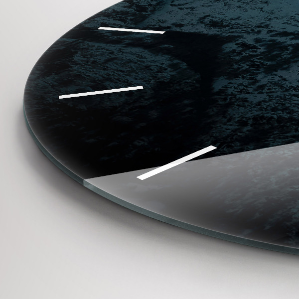 hodiny na skle Západ slunce v horách