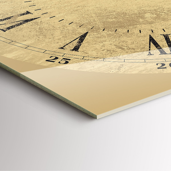 Skleněné nástěnné hodiny Hnědé římské číslice