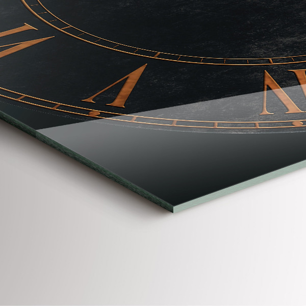 Skleněné nástěnné hodiny Staré římské číslice