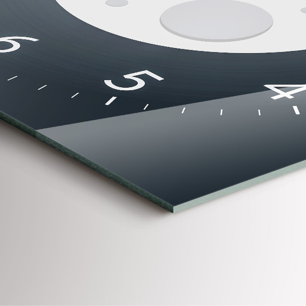 Skleněné nástěnné hodiny Měsíc v úplňku