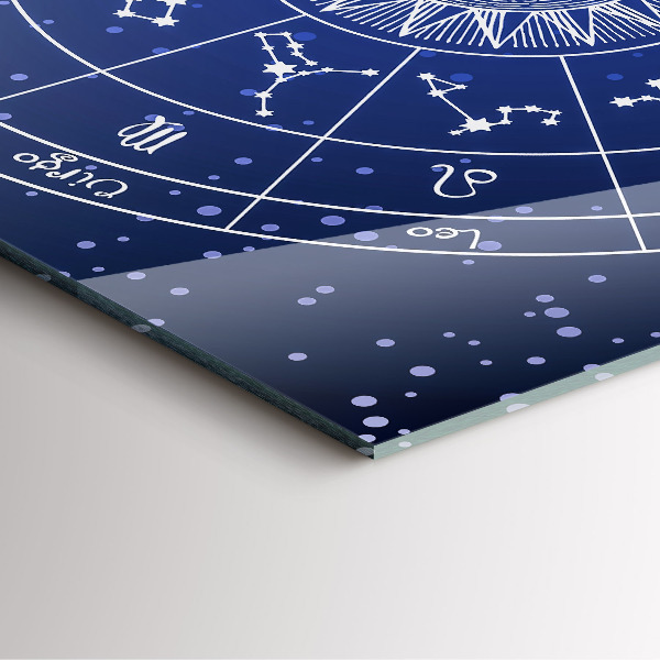 Skleněné nástěnné hodiny Souhvězdí zvěrokruhu