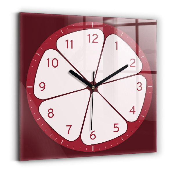 Skleněné nástěnné hodiny Nakrájené ovoce