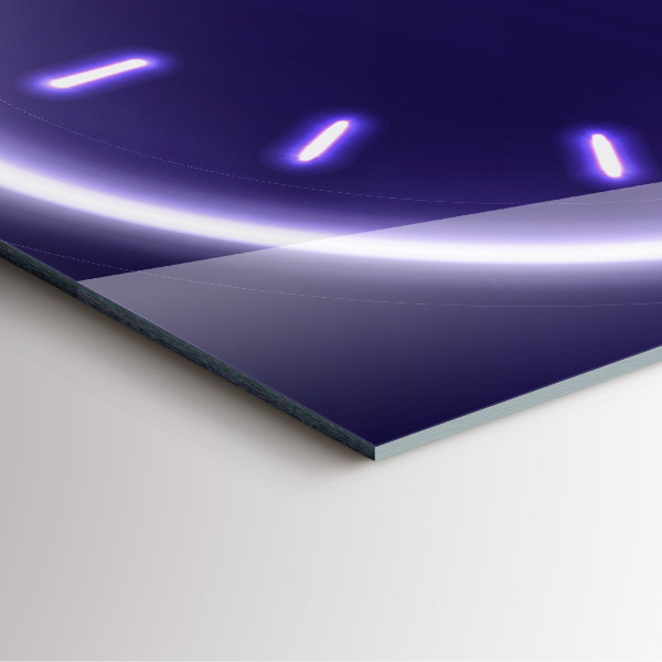 Skleněné nástěnné hodiny Neonové pomlčky