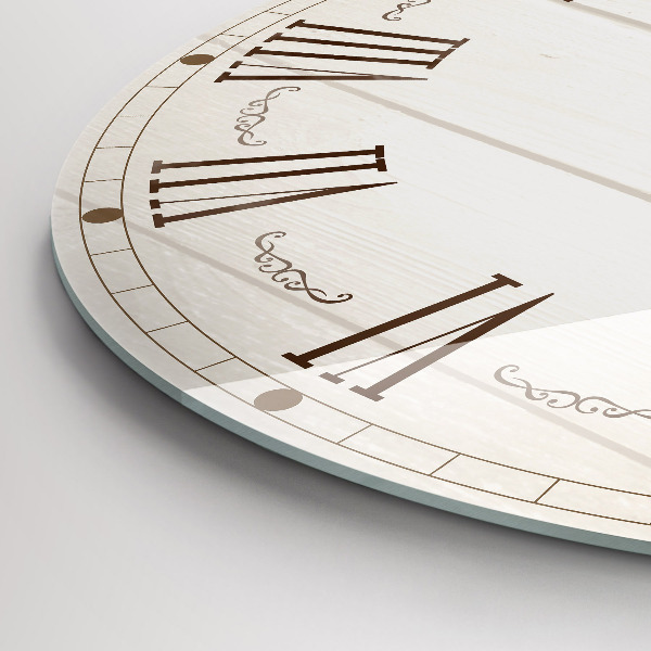 Kulaté skleněné hodiny Římské číslice