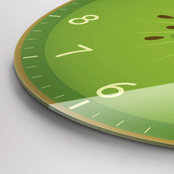 Kulaté skleněné hodiny Kiwi