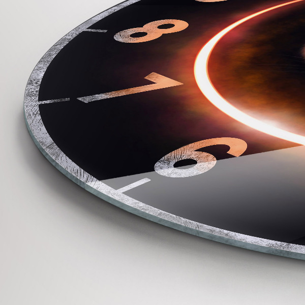 Kulaté skleněné hodiny Kouzelná kočka