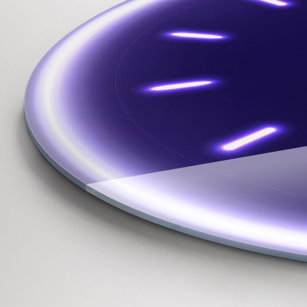 Kulaté skleněné hodiny Neonové pomlčky